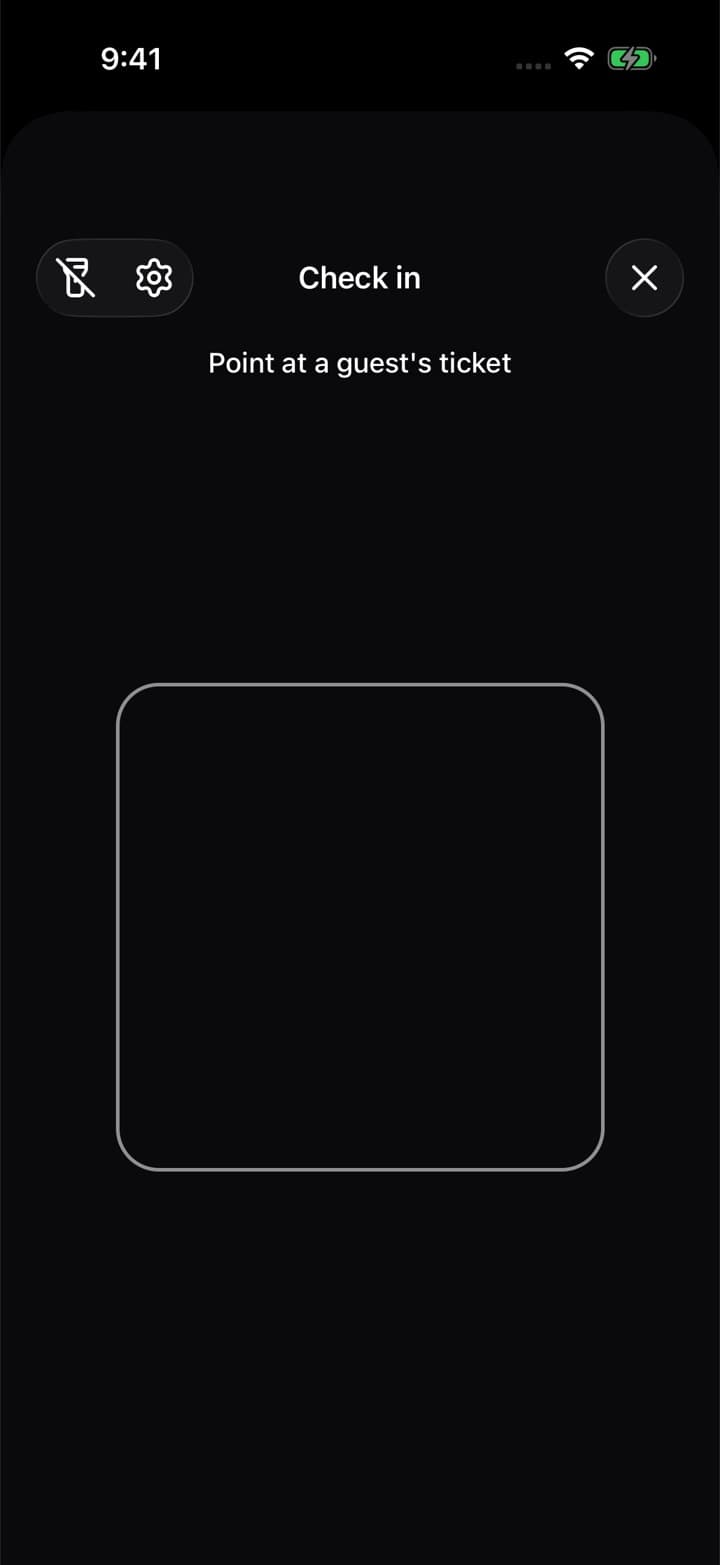 Сканер входу в Nook, готовий зчитати квиток гостя.